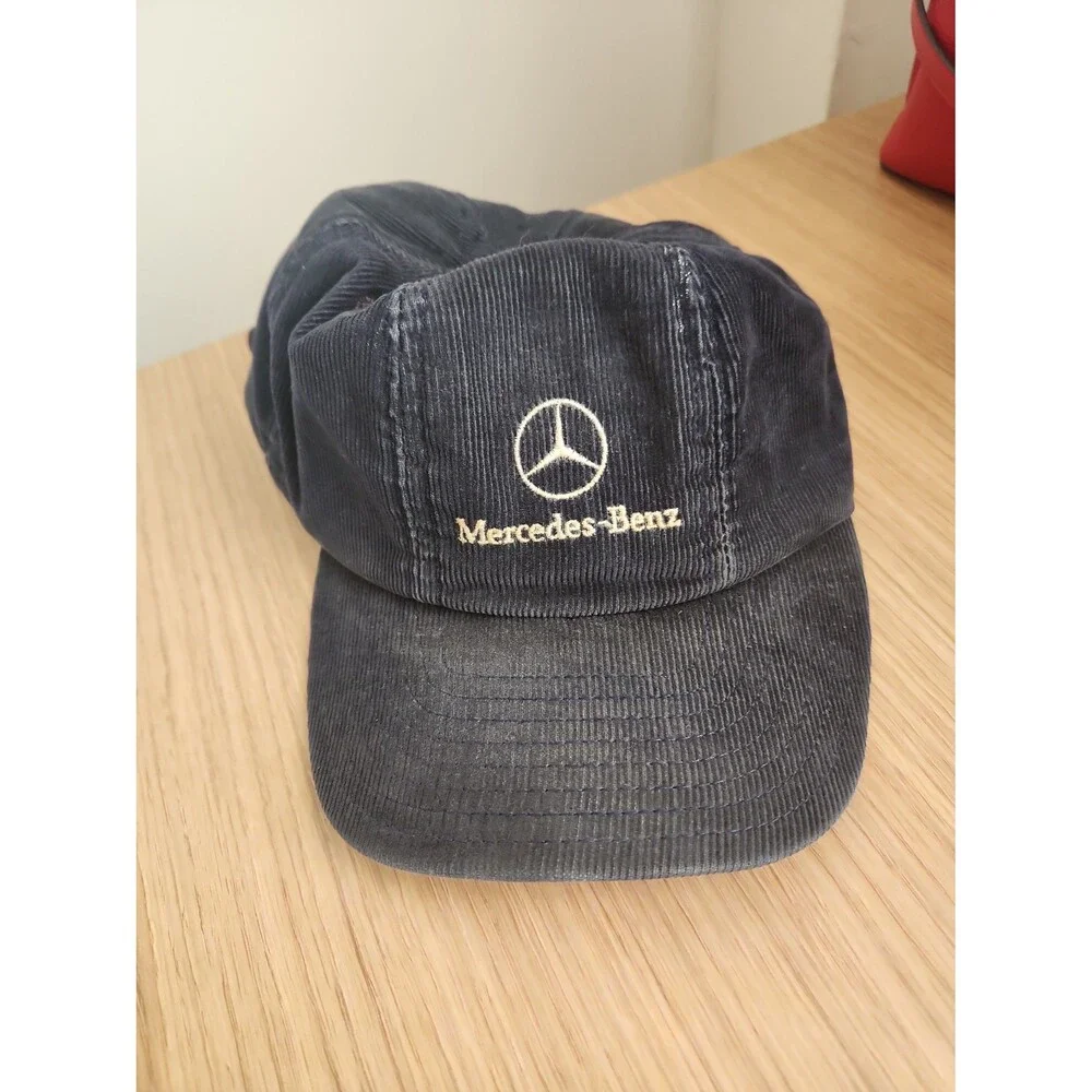 Mercedes Benz Black Courderoy Adjustable Hat Cap
